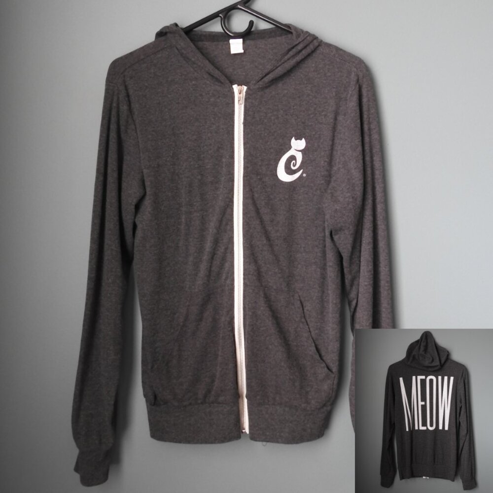 Cat Lady Long Sleeve Zipper Jacket/Hoodie, Medium